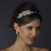 Silver Crystal & Ivory Pearl Bridal Wedding Headband HP 945