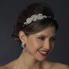 Silver Crystal & Ivory Pearl Bridal Wedding Headband HP 945