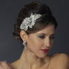 Ivory Side Accented Crystal Flower Bridal Wedding Headband HP 946