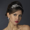 Antique Silver Crystal & Pearl Bridal Wedding Headpiece Headpiece 952
