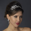 Antique Silver Crystal & Pearl Bridal Wedding Headpiece Headpiece 952