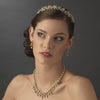 Bridal Wedding Necklace Earring Set NE 999 Gold