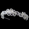 Silver Swirly Bridal Wedding Headband with Pearls & Rhinestones