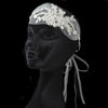 Shimmer White Ribbon Floral Lace Bridal Wedding Belt/Bridal Wedding Headband with Rhinestones & Pearls
