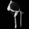 Ivory Lace Organza Flower Bridal Wedding Headband/Belt Belt with Rhinestone & Pearl Accents