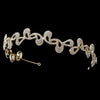 Gold Clear Rhinestone Wavy Bridal Wedding Headband