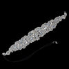 Ivory Organza Crystal & Pearl Stretch Bridal Wedding Headband with Sequins