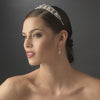 Glamorous Silver Clear CZ Dangle Bridal Wedding Earrings 3031