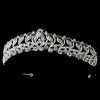 Silver Rhinestone Swirl Princess Bridal Wedding Tiara Headpiece