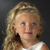 Silver Rhinestone & White Pearl Flowergirl Headpiece HPC 9322