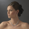 Silver Clear Bridal Wedding Necklace 2404
