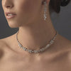 Sparkling and Charming Plated Silver Clear CZ Bridal Wedding Necklace 2626