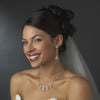 Shimmering Silver Clear CZ Bridal Wedding Necklace N 2647
