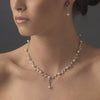 Gold & Ivory Pearl Vine Bridal Wedding Necklace N 2657