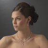 Silver & White Pearl Vine Bridal Wedding Necklace N 2657