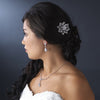 Bridal Wedding Necklace Earring Set N 2724 E 3091 Silver Clear