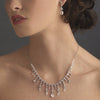 Bridal Wedding Necklace 3628 Silver Clear