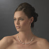 Illusion Silver White Pearl Bridal Wedding Necklace N 8149