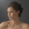 Bridal Wedding Necklace 8352 Silver Brown
