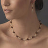 Bridal Wedding Necklace 8352 Silver Brown