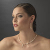 Swarovski Crystal Bead & Pearl Dangle Bridal Wedding Earrings 8353