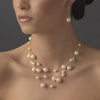 Ivory Pearl Illusion Bridal Wedding Necklace 8358