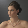 Ivory Pearl Illusion Bridal Wedding Necklace 8358