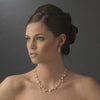 Pearl & Rhinestone Dangle Bridal Wedding Earrings 8366