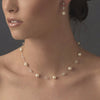 Silver Pearl Bridal Wedding Necklace 8367