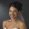 Pearl & Swarovski Crystal Bead Drop Bridal Wedding Earrings 8372