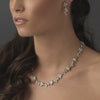 Crystal Butterfly Bridal Wedding Necklace and Earring Set NE 056