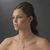 Bridal Wedding Necklace Earring Set 1041 Peridot