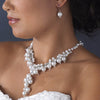 Bridal Wedding Necklace Earring Set 1042 Grey