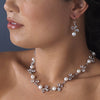 Bridal Wedding Jewelry Set 1043 Brown Green