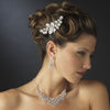 Glamorous Silver Clear Rhinestone Bridal Wedding Hair Comb 9795