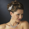 Silver Clear Statement Bridal Wedding Jewelry Set 71338