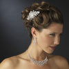 Exquisite Silver Clear Crystal Bridal Wedding Hair Comb 9803