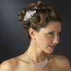 Exquisite Silver Clear Crystal Bridal Wedding Hair Comb 9803
