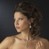 Silver Clear Bridal Wedding Jewelry Set 47338