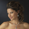 Silver Clear Bridal Wedding Jewelry Set 47338
