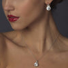 Silver Clear CZ Bridal Wedding Necklace 1304