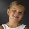 Ivory Pearl Illusion Bridal Wedding Necklace Earring Set 207 Silver