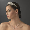 Crystal and Rhinestone Floral Bridal Wedding Tiara HP 4706 Silver