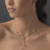 * Gorgeous Silver Blue Crystal Bridal Wedding Necklace & Earring Set 315