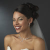 Beautiful Floral Silver Bridal Wedding Jewelry Set NE 363
