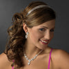 Double Row Rhinestone Covered Bridal Wedding Headband in Luminous Silver Plating 4094