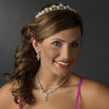* Pink Winter Snowflake Bridal Wedding Tiara HP 5439