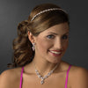 Wavy Dark Red Stone Bridal Wedding Tiara HP 6008