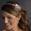 Pink Crystal Bridal Wedding Tiara Bridal Wedding Headband with Side Ornament HP 8101