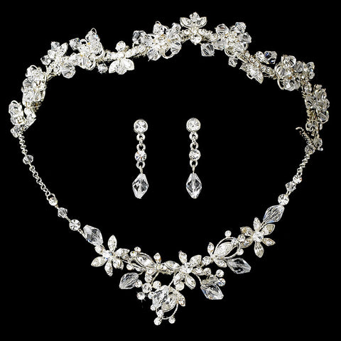 Crystal Couture Jewelry 6855 & Bridal Wedding Headband 7817 Set